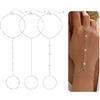 Dochais 3 Pcs Bracciale Donna Oro Argento Set Bracciale Regolabile A Catena Bracciali Impilabili Cubic Zirconia Bracciali Impermeabile Gioielli Donna Accessori Moda