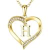 TINGN Collana in oro con lettere da donna - oro 14 carati placcato in oro 14 carati, collana da donna con lettere dalla A alla Z, regalo di compleanno, regalo personalizzato per donne e ragazze