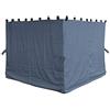 QUICK STAR - 4 pareti Laterali per Gazebo Paris, 3 x 3 m, pareti Laterali, Colore: Grigio Platino