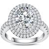 aomoso Anello Donna, Moissanite Anello Argento 925 Donna, Anello Fidanzamento Donna Certificato dal GRA, Trasparenza D+VVS1, Lusso Anelli Donna Ideale Per Fidanzamento, Matrimoni, Coppie, Mamme
