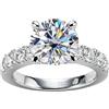 aomoso Anello Donna, Moissanite Anello Argento 925 Donna, Anello Fidanzamento Donna Certificato dal GRA, Trasparenza D+VVS1, Lusso Anelli Donna Ideale Per Fidanzamento, Matrimoni, Coppie, Mamme