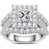 aomoso Anello Donna, Moissanite Anello Argento 925 Donna, Anello Fidanzamento Donna Certificato dal GRA, Trasparenza D+VVS1, Lusso Anelli Donna Ideale Per Fidanzamento, Matrimoni, Coppie, Mamme
