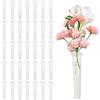 QHSXMQ 8 Pezzi Provette Porta Fiori, 11cm × 2.4cm Provette Plastica per Fiori, Tubi per Acqua Fiori Riutilizzabili, Provette Plastica Trasparenti per Arrangementi Floreali E Decorazione