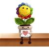 Szhhrxi Girasole Motivazionale - Regalo con Messaggio Credi in Te - Fiore all'Uncinetto Fatto a Mano per Laurea, Compleanno, Natale - Idea Regalo per Lui, Lei, Amici, Colleghi