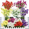 Huiguli 9 Mazzi Fiori Finti da Esterno, Fiori Artificiali Plastica Resistente ai Raggi UV, Piante Finte da Esterno per Balconi, Terrazze, Portico, Giardino Sospeso Interni Decorazione (5 Colori)