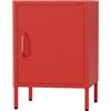 Jan Nowak Comodino Camera da Letto in Metallo - MIA | Comodino Piccolo Scintillante con 1 Ripiano Regolabile | Armadietto Moderno, Stile Industriale | 42,4 x 59,5 x 40 cm | Rosso