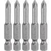 QUARKZMAN 5Pz #1 Punte Cacciavite Phillips PH1 1/4 Gambo Esagonale 2 (50mm) Lungo Acciaio S2 Magnetiche Inserti per Avvitatore per Cacciavite Elettrico Punte Trapano 0.197 (5mm) Asta