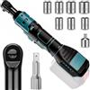 VexNook Cricchetto per batteria Makita da 18 V, chiave a cricchetto da 3/8, 60 Nm 400 giri/min, cacciavite elettrico a cricchetto senza fili con 8 chiavi a bussola, adattatore da 1/4 e asta di prolunga da 3