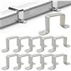 Naapesi 10 pezzi Morsetti per tubi quadrati 40x40 mm in acciaio inox 304, staffe di fissaggio robuste per ringhiere, cavi, mobili e progetti domestici