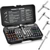 Lonsomu Set di Cacciaviti Magnetici 40 in 1, Cacciaviti Multi-bit con Impugnatura a Cricchetto Rimovibile, 32 punte con codifica colore e astuccio rigido, Ideale per Riparazioni Elettroniche