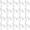 PATIKIL Gancio J Mezzo Morsetto 16 mm Chiodo, Supporto Clip Chiodo Cavo Fissaggio per Tubo Pex 70pz per Fissaggio Tubi Connessione Fissaggio per Tubi Rame Cpvc, Bianco