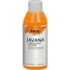 KREUL 91303 - Vernice per tessuti Javana per tessuti leggeri, barattolo da 250 ml in arancione, vernice liscia a base d'acqua con carattere cremoso, penetra in profondità nelle fibre