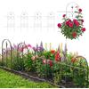 Relaxdays Bordura per aiuole, Set 5, Metallo, HxB: 81x44 cm, inseribile Nero