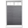 Relaxdays Tenda Plissettata a Rullo, Montaggio con Clip Adesive, per Interni, L x P: 100 x 130 cm, Grigia Traslucida
