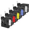 AMFUN 5X Nastro per Etichette Compatibile con Dymo D1, 12mm x 7m Etichette Autoadesive A45013 S0720530, Compatibile per LabelManager 160 210D 360D 280 420P Etichette