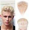 Lordhair Parrucca Uomo PU Frontale,100% Remy Human Hair per Protesi Capelli da Uomo,Toupee European Human Hair Pieces For Men