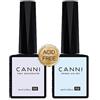 CANNI Nail Primer Acrilico Acid Free - Set Chiodo Professionale per Smalto Semi Permanente - Disidratatore e Primer per Unghie - Kit Manicure con Strato di Finitura Sano e Lunga Tenuta