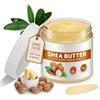 PAqcSAITE Burro di Karité Biologico 220 g, Puro, Grezzo, Non Raffinato, Montato, Balsamo Labbra, Burro Corpo, Crema Idratante, Lozione per Tutti i tipi di Pelle, Viso e Capelli