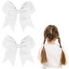SUBTAVIK Set di 2 Fiocchi per Capelli Bianchi, Grandi Fermagli con Fiocco per Ragazze e Donne