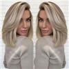 Afinska 220% Highlight frassino bionda Bob parrucca capelli umani pre-pizzicato pre tagliato Ombre Sweep frassino marrone corto Bob dritto morbido 13x4 UHD pizzo anteriore veri capelli umani parrucche per le
