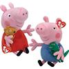 Ty UK - Peluche peluche per bambini, multicolore da 25,4 cm, motivo: Peppa Pig & George