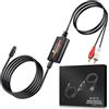 Neoteck Convertitore da Ottico a AV 192 kHz DAC Convertitore 7ft/2.1m Cavo da SPDIF a L/R 3,5 mm Adattatore da SPDIF a RCA con Chip Amplificatore Audio per HD DVD Set-top Box Uscita Maschio