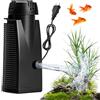 AXVRAV Skimmer per acquari fino a 350 l, 300 l/h 4 W, filtro silenzioso per acquario, con spugna biologica e ventose, aspiratore superficiale per piscine, rimozione pellicola d'olio
