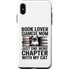 Siamese Cat Mom Book Lover Reading Custodia per iPhone XS Max Mamma siamese amante dei libri Solo un altro capitolo con il mio gatto