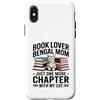 Bengal Cat Book Lover Reading Mom Life Custodia per iPhone X/XS Book Lover Bengala Mom Just One More Chapter Cat