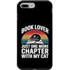 Retro Sunset Cat Reading Book Lover Custodia per iPhone 7 Plus/8 Plus Amante dei libri Solo un altro capitolo con il mio gatto