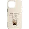 Iced Coffee Club Custodia per iPhone 16 Pro Max Caffè freddo Cold Brew Latte d'avena Sciroppo di vaniglia Ghiaccio