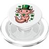 Studio Axolotl Quadrifoglio Felix Axolotl San Patrizio Quadrifoglio Design PopSockets PopGrip per MagSafe