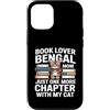 Bengal Cat Book Lover Reading Mom Life Custodia per iPhone 12/12 Pro Book Lover Bengala Mom Just One More Chapter Cat