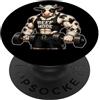 Iron Farm Athletics Manzo Modalità Palestra Mucca Bodybuilder Umorismo PopSockets PopGrip Adesivo