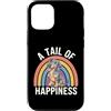 Dachshund Puppy Lover PS Custodia per iPhone 12/12 Pro A Tail of Happiness Bassotto Cane Retro Arcobaleno