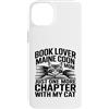 Maine Coon Cat Mom Book Lover Reading Custodia per iPhone 14 Plus Amante dei libri Maine Coon Mamma solo un altro capitolo con il mio gatto