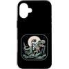 Cosmic Dino Apparel Co Funny Space Desig Custodia per iPhone 16 Plus Astronauta Cavalcando T-Rex Dinosauro Spazio Luna Galassia Uomini Donne