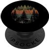 Nature Lover Outdoor Forest Wildlife Tre Alberi di paesaggio della fauna selvatica amante all'aperto della natura della foresta retrò PopSockets PopGrip Adesivo