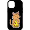wildcat pizza cute wildcat cat art pizza Custodia per iPhone 12/12 Pro Carino Wildcat che abbraccia la fetta di pizza