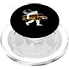 Bigfoot Carrying School Bus Sasquatch Dr Bigfoot Trasporto Scuolabus Sasquatch Driver Umorismo Cryptid PopSockets PopGrip per MagSafe