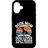 Reading Puppy Book Mom Dog Lover Custodia per iPhone 16 Book Mom Dog Lover Letture Accoglienti E Coccole Per Cani