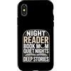 Book Mom Night Reader Quiet Reading Love Custodia per iPhone X/XS Libro per lettori notturni Mom Quiet Nights Deep Stories