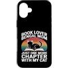 Bengal Cat Book Lover Reading Mom Life Custodia per iPhone 16 Plus Book Lover Bengala Mom Just One More Chapter Cat