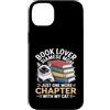 Siamese Cat Mom Book Lover Reading Custodia per iPhone 14 Plus Mamma siamese amante dei libri Solo un altro capitolo con il mio gatto