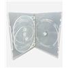 Dragon Trading®, 10 custodie a 4 scomparti trasparenti per DVD/CD/Blu-ray, dorso 14 mm