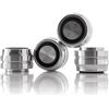 Hifi Lab Piedi in Alluminio Massiccio 33x22 per Dispositivi Audio - Assorbenti, Nobile Argento, 4 Pezzi