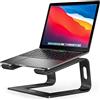 Nulaxy - Supporto ergonomico in alluminio, per computer portatile, staccabile, compatibile con MacBook Air Pro, Dell XPS, HP, Lenovo e altri laptop con schermo da 10 a 15,6 pollici
