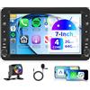 Rimoody 2G+64G Android Autoradio per Alfa Romeo 159 2004-2011 7 Pollici Schermo Tattile Senza Fili Carplay Autoradio con Android Auto Navi GPS WiFi Mirror Link Bluetooth FM/RDS/EQ SWC Telecamera Posteriore