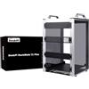 GeeekPi DeskPi RackMate T1 Plus - Armadietto per server, 8U da 10, profondità 260 mm, con ripiano e piastra cieca, per NAS, AV e tecnologia di rete, colore: Argento