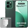 OPPO Reno14 F 5G 8+256GB, Smartphone Android Sbloccato AI, Display 6,57 120Hz AMOLED, Fotocamera AI 50+32MP, Batteria 6000mAh, IP69, Luminous Green (Include Caricatore 45W SUPERVOOC)